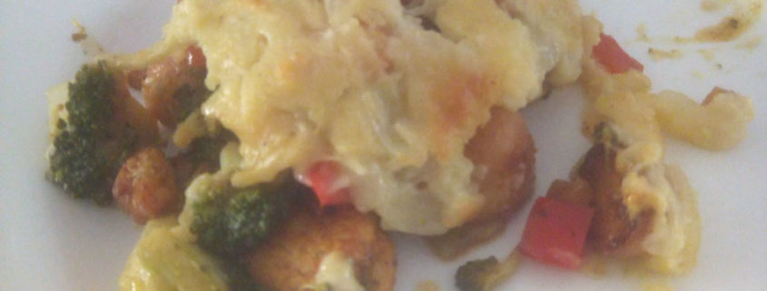 Ovenschotel met broccoli, kip, champignons en krieltjes